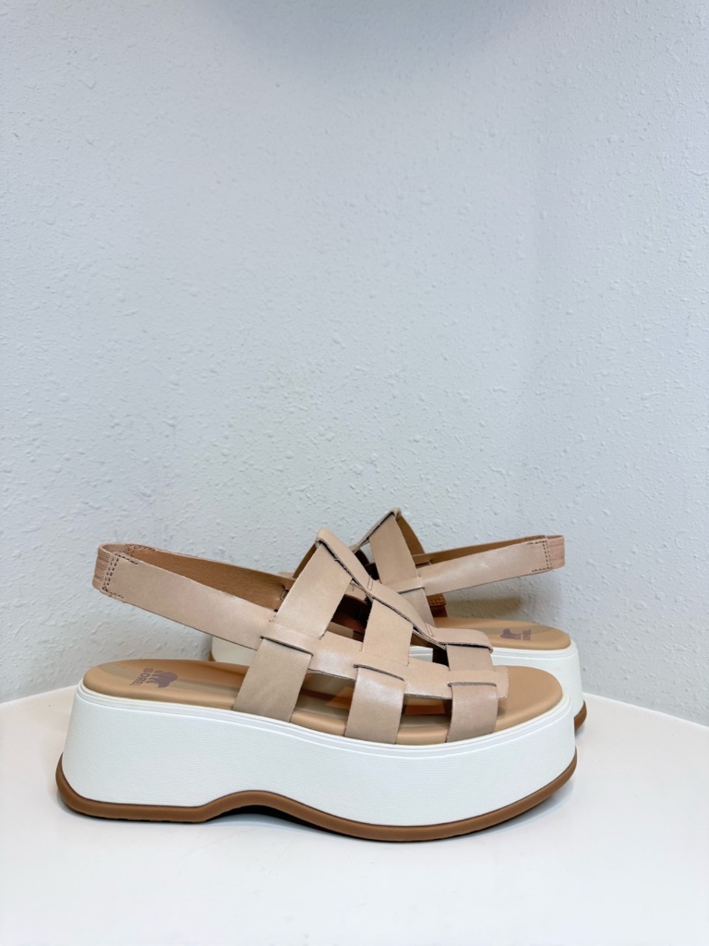 Sorel Dayspring Slingback Beige Platform  Leather Sandal Size 10.5 NIB - Picture 9 of 16